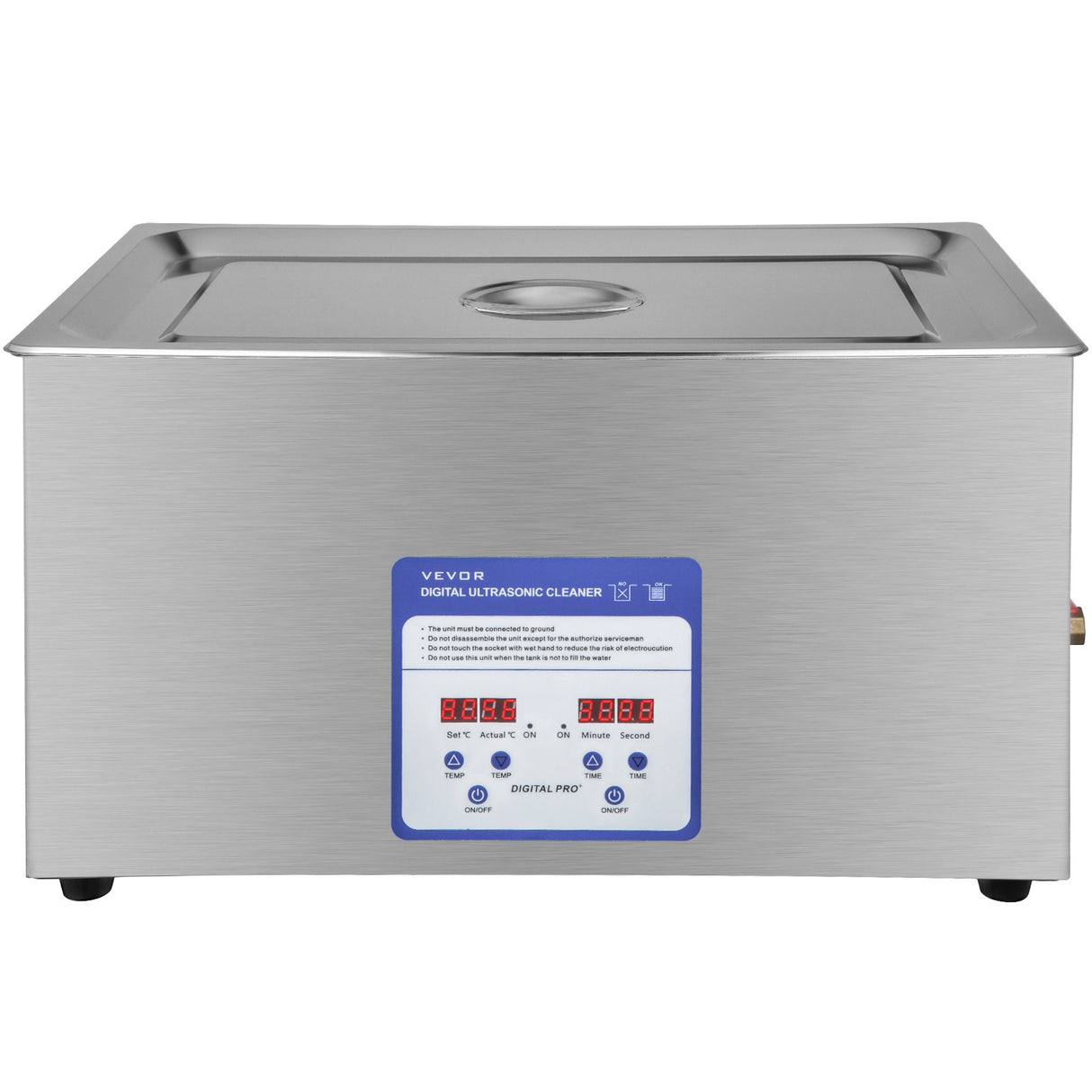 VEVOR Digital Ultrasonic Cleaner 30L Ultrasonic Cleaning Machine 40kHz Sonic Cleaner Machine 316 & 304 Stainless Steel Ultrasonic Cleaner Machine with Heater & Timer for Cleaning Jewelry Glasses Watch