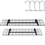 Garage Storage Shelving, 2 Pack, 48 x 12 in Heavy Duty Garage Shelves Wall Mounted, 400 lbs Load Capacity(Total) Garage Storage Rack Floating Shelves, Suitable for Shop, Shed, Garage Storage