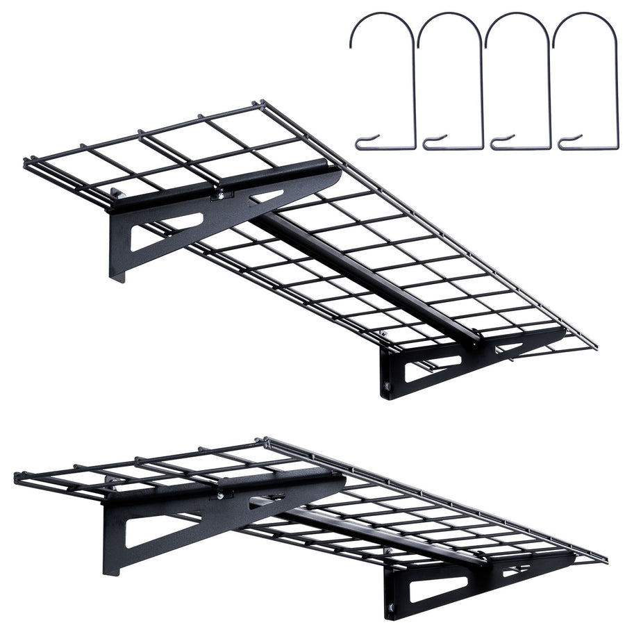 Garage Storage Shelving, 2 Pack, 48 x 12 in Heavy Duty Garage Shelves Wall Mounted, 400 lbs Load Capacity(Total) Garage Storage Rack Floating Shelves, Suitable for Shop, Shed, Garage Storage