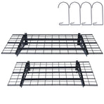 Garage Storage Shelving, 2 Pack, 183 x 61 cm Heavy Duty Garage Shelves Wall Mounted, 454 kg Load Capacity(Total) Garage Storage Rack Floating Shelves, Suitable for Shop, Shed, Garage Storage