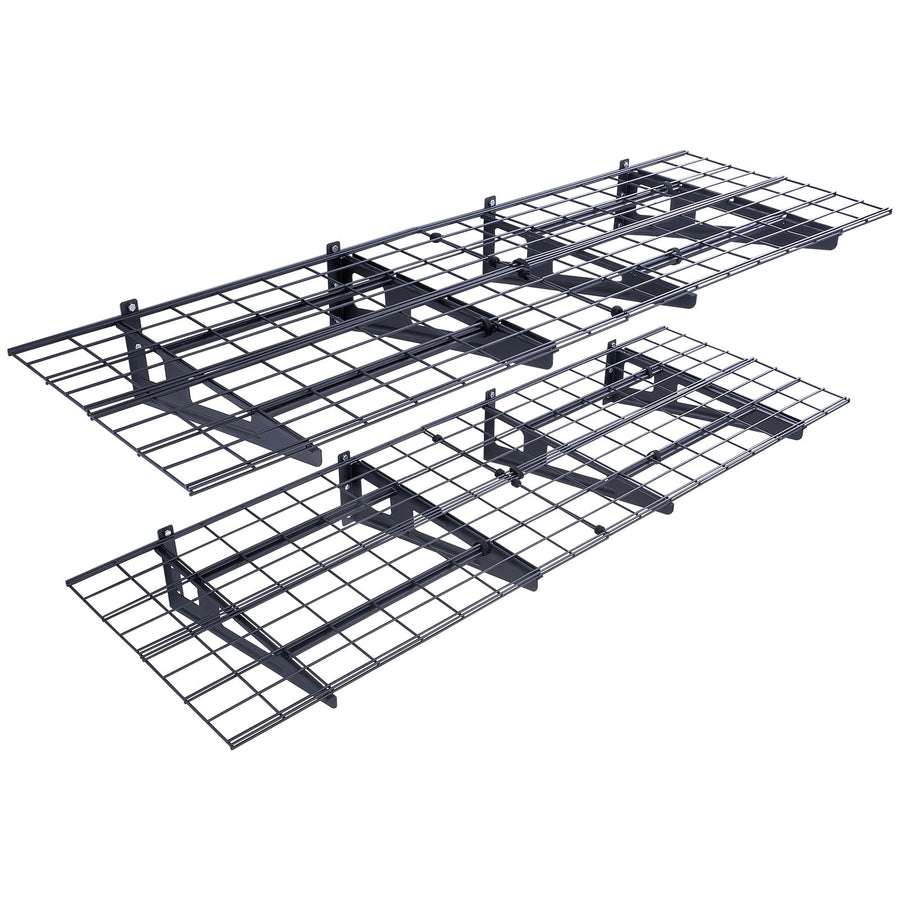 Garage Storage Shelving, 2 Pack, 183 x 61 cm Heavy Duty Garage Shelves Wall Mounted, 454 kg Load Capacity(Total) Garage Storage Rack Floating Shelves, Suitable for Shop, Shed, Garage Storage