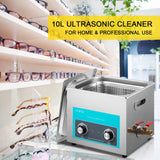 Vevor Ultrasonic Jewelry Cleaner with Heater Timer for Cleaning Eyeglass Rings Dentures Music Instruments - Front View