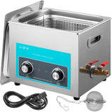 Vevor Ultrasonic Jewelry Cleaner with Heater Timer for Cleaning Eyeglass Rings Dentures Music Instruments - Low Angle