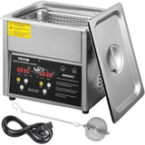 VEVOR Digital Ultrasonic Cleaner 3L Ultrasonic Cleaning Machine 220V 50kHz Sonic Cleaner Machine 304 Stainless Steel Ultrasonic Cleaner Machine with Heater and Timer for Cleaning Jewelry Glasses Watch - Close-Up Angle