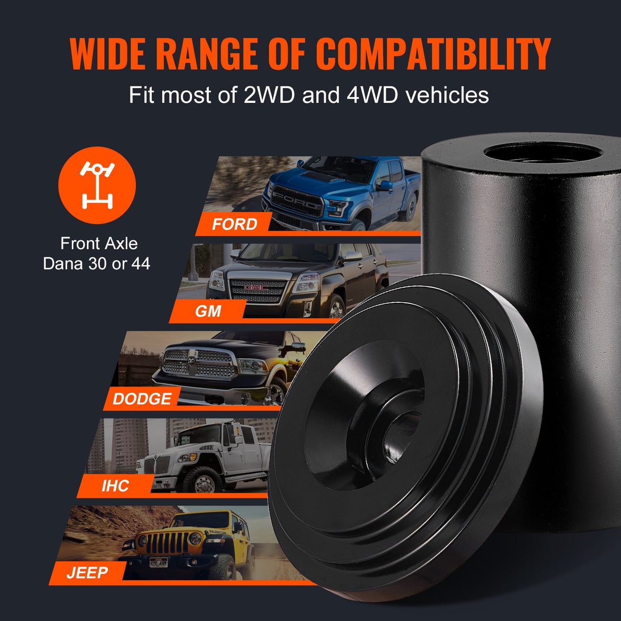 VEVOR Ball Joint Press Kit, 10 pcsTool Kit, C-press Ball joint Remove and Install Tools, for Most 2WD and 4WD Cars, Heavy Duty Ball Joint Repair Kit