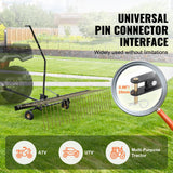 Tow Behind Dethatcher, 1.5m Tow Dethatcher with 24 Steel Tines, Lawn Dethatcher Rake for ATV or Mower, Tow Behind Lawn Rake with Lift Handle for Leaves, Pine Needles, and Grass