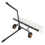 VEVOR Tow Behind Dethatcher, 1.5m Tow Dethatcher with 24 Steel Tines, Lawn Dethatcher Rake for ATV or Mower, Tow Behind Lawn Rake with Lift Handle for Leaves, Pine Needles, and Grass - Extra Image