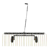 Tow Behind Dethatcher, 1.5m Tow Dethatcher with 24 Steel Tines, Lawn Dethatcher Rake for ATV or Mower, Tow Behind Lawn Rake with Lift Handle for Leaves, Pine Needles, and Grass