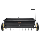 VEVOR Broadcast Spreader, 100 LB Tow Behind Poly Drop Spreader with 10