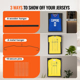 VEVOR Jersey Display Frame Case, 590 x 790 x 40 mm, Large Lockable Sport Jersey Shadow Box with 98% UV Protection PC Glass and Hangers, for Baseball