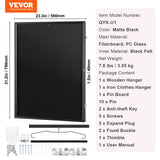 VEVOR Jersey Display Frame Case, 590 x 790 x 40 mm, Large Lockable Sport Jersey Shadow Box with 98% UV Protection PC Glass and Hangers, for Baseball Basketball Football Hockey Shirt and Uniform - Close-Up Angle
