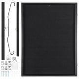 VEVOR Jersey Display Frame Case, 590 x 790 x 40 mm, Large Lockable Sport Jersey Shadow Box with 98% UV Protection PC Glass and Hangers, for Baseball