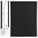 VEVOR Jersey Display Frame Case, 590 x 790 x 40 mm, Large Lockable Sport Jersey Shadow Box with 98% UV Protection PC Glass and Hangers, for Baseball Basketball Football Hockey Shirt and Uniform - Extra Image
