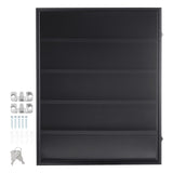 VEVOR 35 Graded Sports Card Display Case, 617 x 775 x 55 mm, Baseball Card Display Frame with 98% UV Protection Clear View PC Glass, Lockable Wall