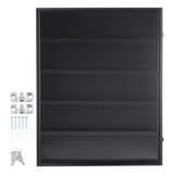 VEVOR 35 Graded Sports Card Display Case, 617 x 775 x 55 mm, Baseball Card Display Frame with 98% UV Protection Clear View PC Glass, Lockable Wall Cabinet for Football Basketball Hockey Trading Card - Extra Image