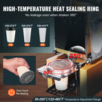 Fully Automatic Cup Sealing Machine, 500-650 Cups/H, Cup Sealer Machine for 190 mm Tall & 90/95 mm Cup, Electric Boba Tea Sealer with Digital Control LCD Panel for Bubble Milk Tea Coffee, Gold
