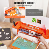 VEVOR Vinyl Cutter Machine, Bluetooth Connectivity DIY Cutting Machine, Compatible with iOS, Android, Windows and Mac, Massive Designs Included, for Creating Customized Cards, Home Decor - Side View