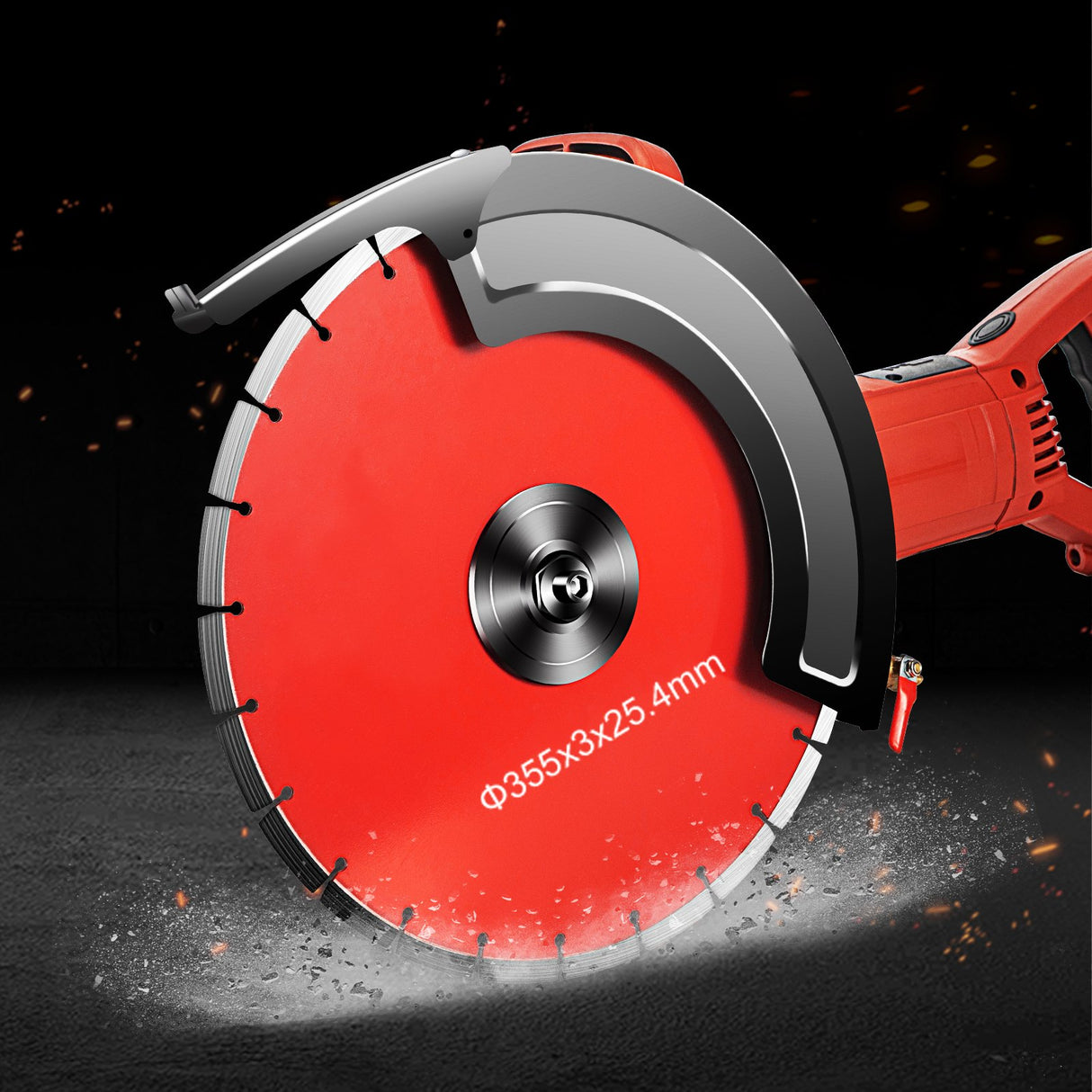 VEVOR Electric Concrete Saw, 14" Concrete Cutter, 1800W Concrete Saw, Electric Circular Saw with 14" Blade and Tools, Masonry Saw for Granite, Brick,
