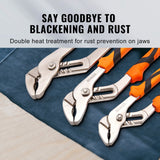 VEVOR Groove Joint Pliers Set Water Pump Pliers 3-Piece 12 - Side View