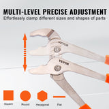 VEVOR Groove Joint Pliers Set Water Pump Pliers 3-Piece 12 - 45-Degree Angle