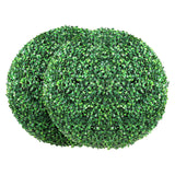 VEVOR Artificial Topiaries Boxwood Trees, (2 Pieces), Ball-Shape Faux Topiaries Plant, All-year Green Feaux Plant Decorative Balls for Backyard,