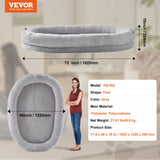 VEVOR Human Dog Bed 1825x1220x254 mm Human Size Dog Bed Washable Faux Rabbit Fur - Close-Up Angle