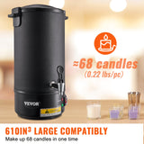 VEVOR Wax Melter for Candle Making 10Liter Electric Pot Commercial or Home Use - Side View
