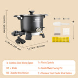 VEVOR Wax Melter for Candle Making, 5 Liter Large Electric Wax Melting Pot Easy Pour Spout, 4-level Temperature Control, Easy Clean for Candle Soap Cream Beauty Bulk Production Business or Home - Close-Up Angle