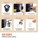 VEVOR Wax Melter for Candle Making 6.5Liter Electric Pot Commercial or Home Use - Rear View