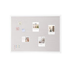 48"x36" White Cork Board with Linen Surface – Stylish Wall-Mounted Bulletin Board for Home, School, Office – Elegant & Functional Noticeboard