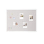 48"x36" White Cork Board with Linen Surface – Stylish Wall-Mounted Bulletin Board for Home, School, Office – Elegant & Functional Noticeboard