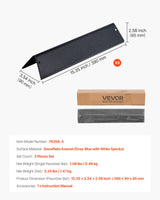 VEVOR Flavorizer Bars, 39cm Grill Replacement Part, for Weber Spirit I & II 200 Series Grills, Including Spirit ll E-210, ll E-220, ll S-210, E-210, S-210, Porcelain-enameled Steel Heat Plate, 3 Pack - Front View