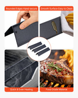 VEVOR Flavorizer Bars, 39cm Grill Replacement Part, for Weber Spirit I & II 200 Series Grills, Including Spirit ll E-210, ll E-220, ll S-210, E-210, S-210, Porcelain-enameled Steel Heat Plate, 3 Pack - 45-Degree Angle