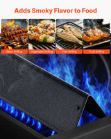 VEVOR Flavorizer Bars, 39cm Grill Replacement Part, for Weber Spirit I & II 200 Series Grills, Including Spirit ll E-210, ll E-220, ll S-210, E-210, S-210, Porcelain-enameled Steel Heat Plate, 3 Pack - Close-Up Angle