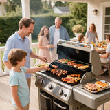 VEVOR Flavorizer Bars, 39cm Grill Replacement Part, for Weber Spirit I & II 200 Series Grills, Including Spirit ll E-210, ll E-220, ll S-210, E-210, S-210, Porcelain-enameled Steel Heat Plate, 3 Pack - Low Angle