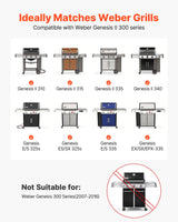 Flavorizer Bars, 44cm Grill Replacement Part, for Weber Genesis ll 310 315 335 340, E/S 325s, ES/SX 325s, E/S 335, EX/SX/EPX-335 Grills, Porcelain-enameled Steel Thicker Heat Plate, 5 Pack