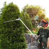VEVOR 15.7-inch 26CC 2 Cycle Gas Hedge Trimmer, Gas Powered Pole Hedge Trimmer with Dual Sided Dual Action Blade, Adjustable Trimmer Head, Suitable for Trimming Shrubs, Bushes - Low Angle