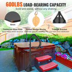 Hot Tub Handrail, 360 Rotatable Spa Side Handrail with 48"-63" Adjustable Height, Rust-proof Aluminum Spa, image 3
