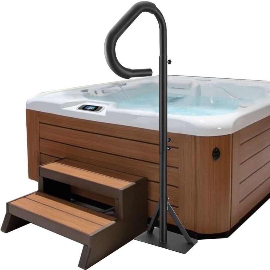 Hot Tub Handrail, 360 Rotatable Spa Side Handrail with 48"-63" Adjustable Height, Rust-proof Aluminum Spa, image 9