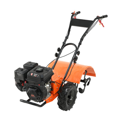 VEVOR Tiller Cultivator Gas Powered, 212CC 4-Stroke Garden Cultivator, Tiller with 4 Steel Adjustable Rear Tines for Lawn, Garden and Field Soil