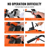 VEVOR Tiller Cultivator Gas Powered, 38CC 4-Stroke Garden Cultivator, Tiller with 4 Steel Adjustable Front Tines for Lawn, Garden and Field Soil