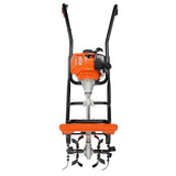 VEVOR Tiller Cultivator Gas Powered, 38CC 4-Stroke Garden Cultivator, Tiller with 4 Steel Adjustable Front Tines for Lawn, Garden and Field Soil