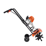 VEVOR Tiller Cultivator Gas Powered, 38CC 4-Stroke Garden Cultivator, Tiller with 4 Steel Adjustable Front Tines for Lawn, Garden and Field Soil