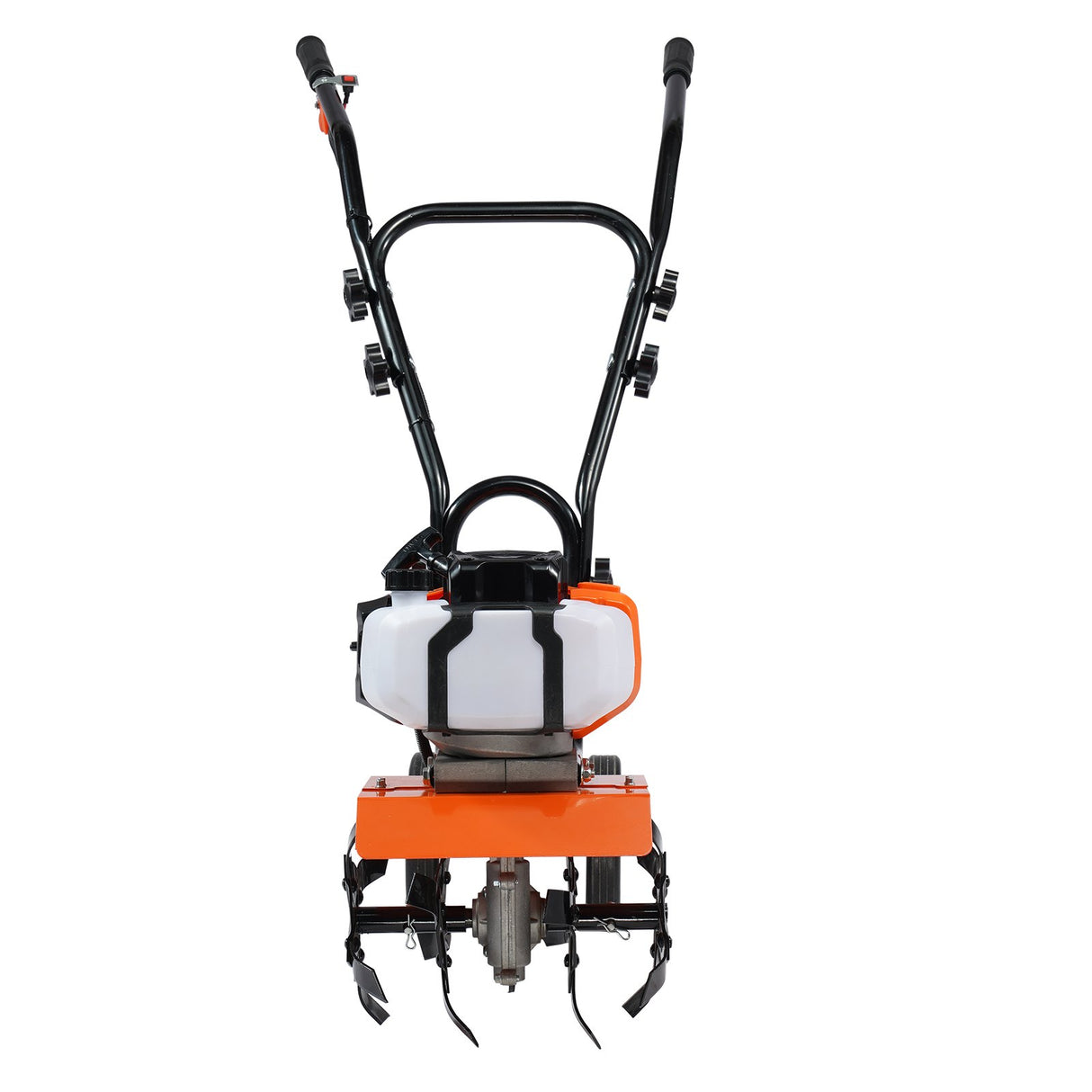 VEVOR Tiller Cultivator Gas Powered, 43CC 2-Stroke Garden Cultivator, Tiller with 4 Steel Adjustable Front Tines for Lawn, Garden and Field Soil