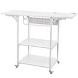 VEVOR Heat Press Table 3Tier Movable Heat Press Stand Foldable with Wheels White