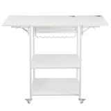 VEVOR Heat Press Table 3Tier Movable Heat Press Stand Foldable with Wheels White - Extra Image