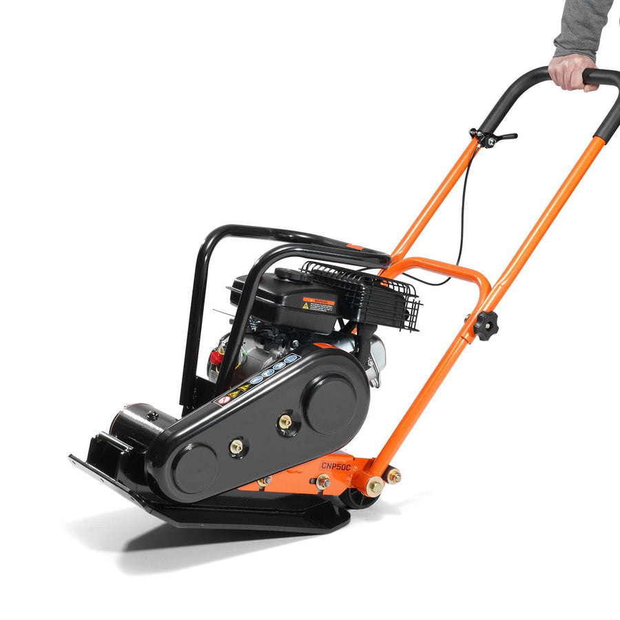 Plate Compactor, 2.8 HP 78.5CC Gas Engine 5,250 VPM, 870 kg Force Vibratory Compaction Tamper with 18.7 x 11.8 inch Plate for Walkways, Patios, Asphalts, Paver Landscaping