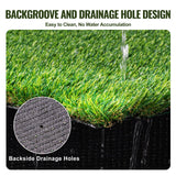 VEVOR Artifical Grass, 6 x 10 ft Rug Green Turf, 1.38"Fake Door Mat Outdoor Patio Lawn Decoration, Easy to Clean with Drainage Holes, Perfect For