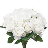 VEVOR 120 Pcs White Roses Artificial Flowers Realistic Bouquet Xmas Home Decor - Extra Image