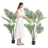 VEVOR Artificial Palm Tree, 1.5m Tall Faux Plant, Secure PE Material & Anti-Tip Tilt Protection Low-Maintenance Plant, Lifelike Green Fake Tree for Home Office Warehouse Decor Indoor Outdoor
